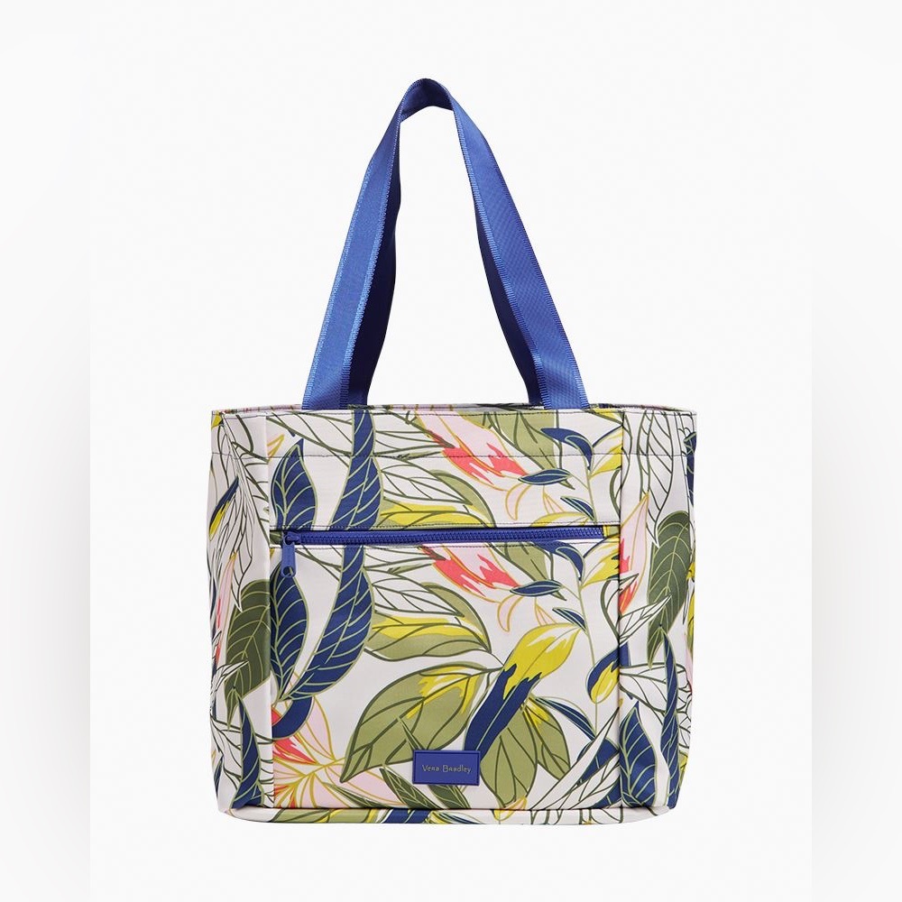 ReActive Drawstring Family Tote Bag in Rain Forest Leaves